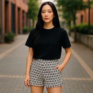 J.CREW SHORTS, STRETCH Chino City Fit, Floral 2